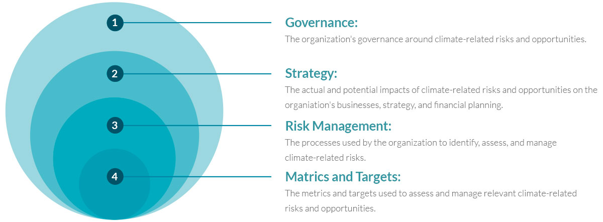 Core elements of the TCFD’s recommendations