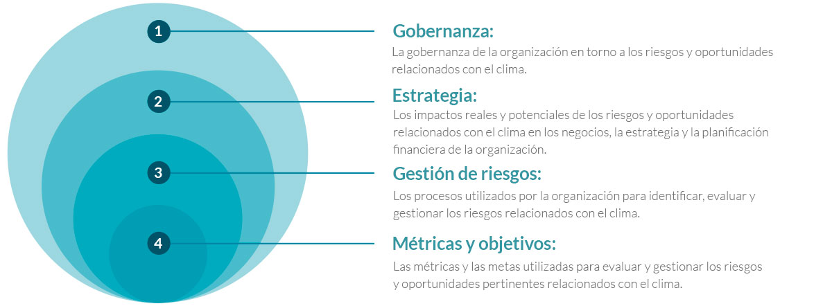 Elementos centrales de las recomendaciones de la TCFD