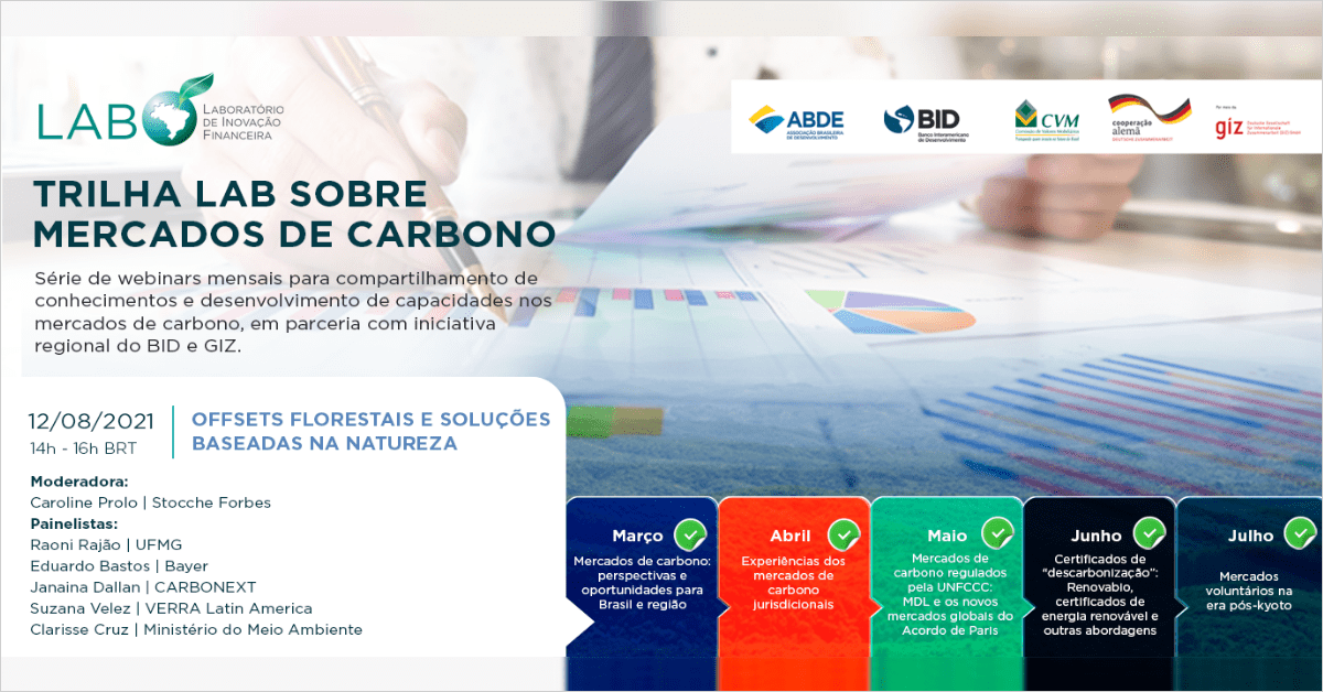 Trilha LAB sobre mercados de carbono: “Offsets florestais e soluções baseadas na natureza”